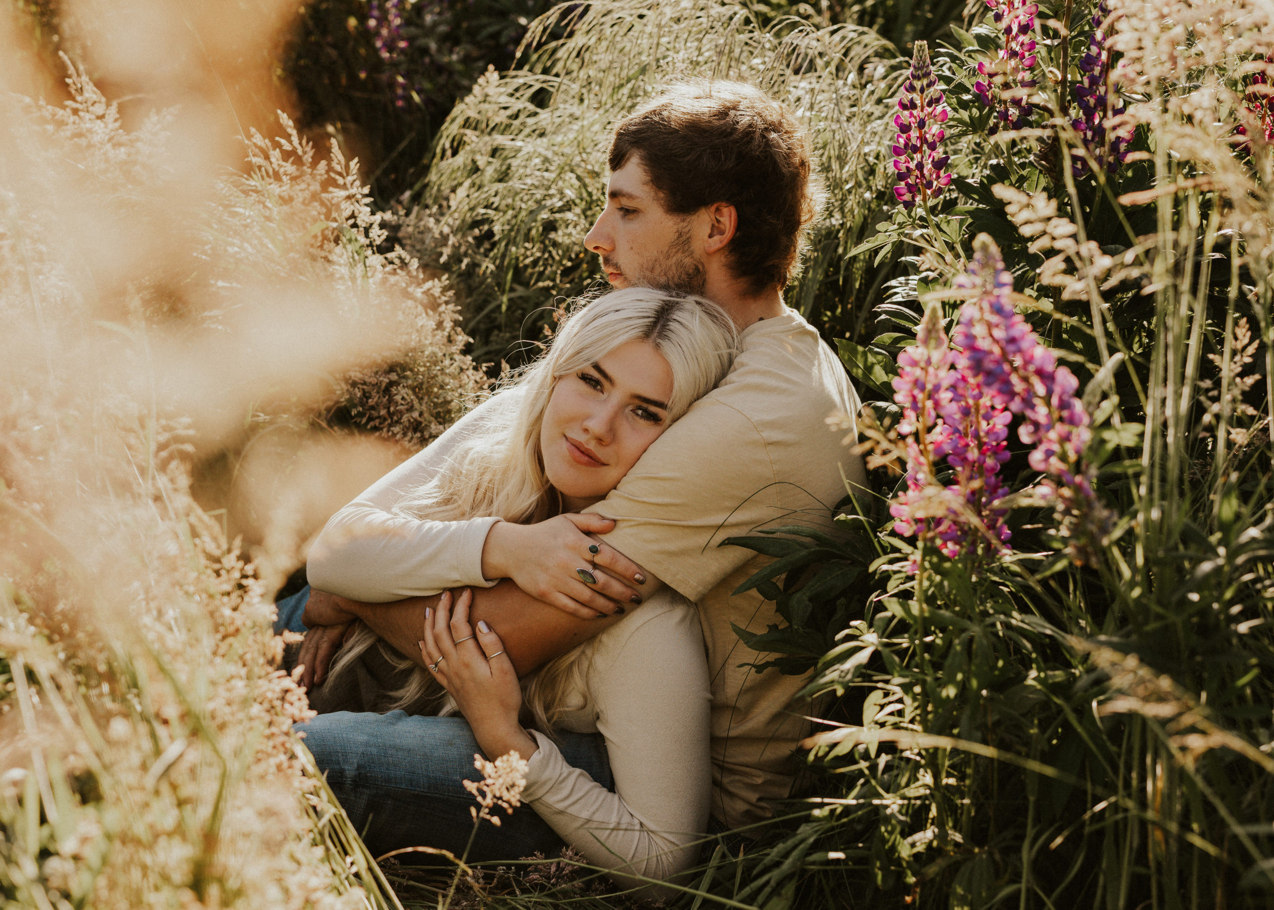 Lupine Field Couple Session