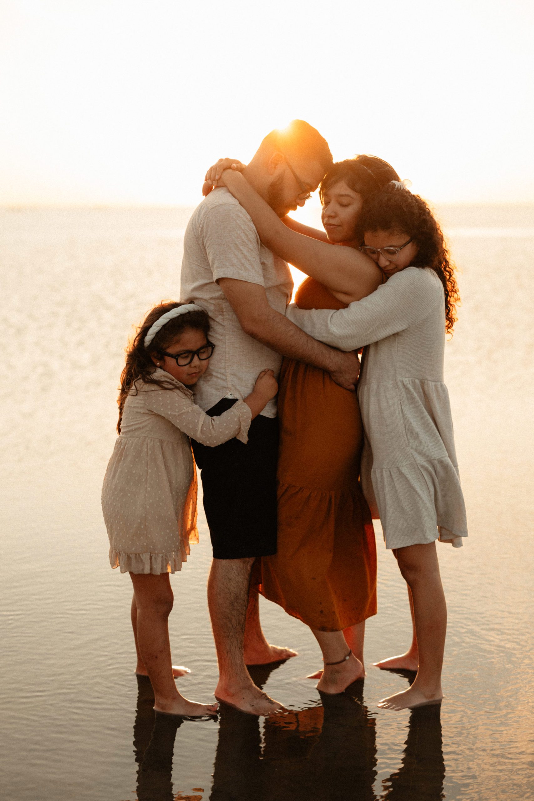 Family beach portraits at South Padre Island